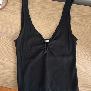 Zara blank tank with v design